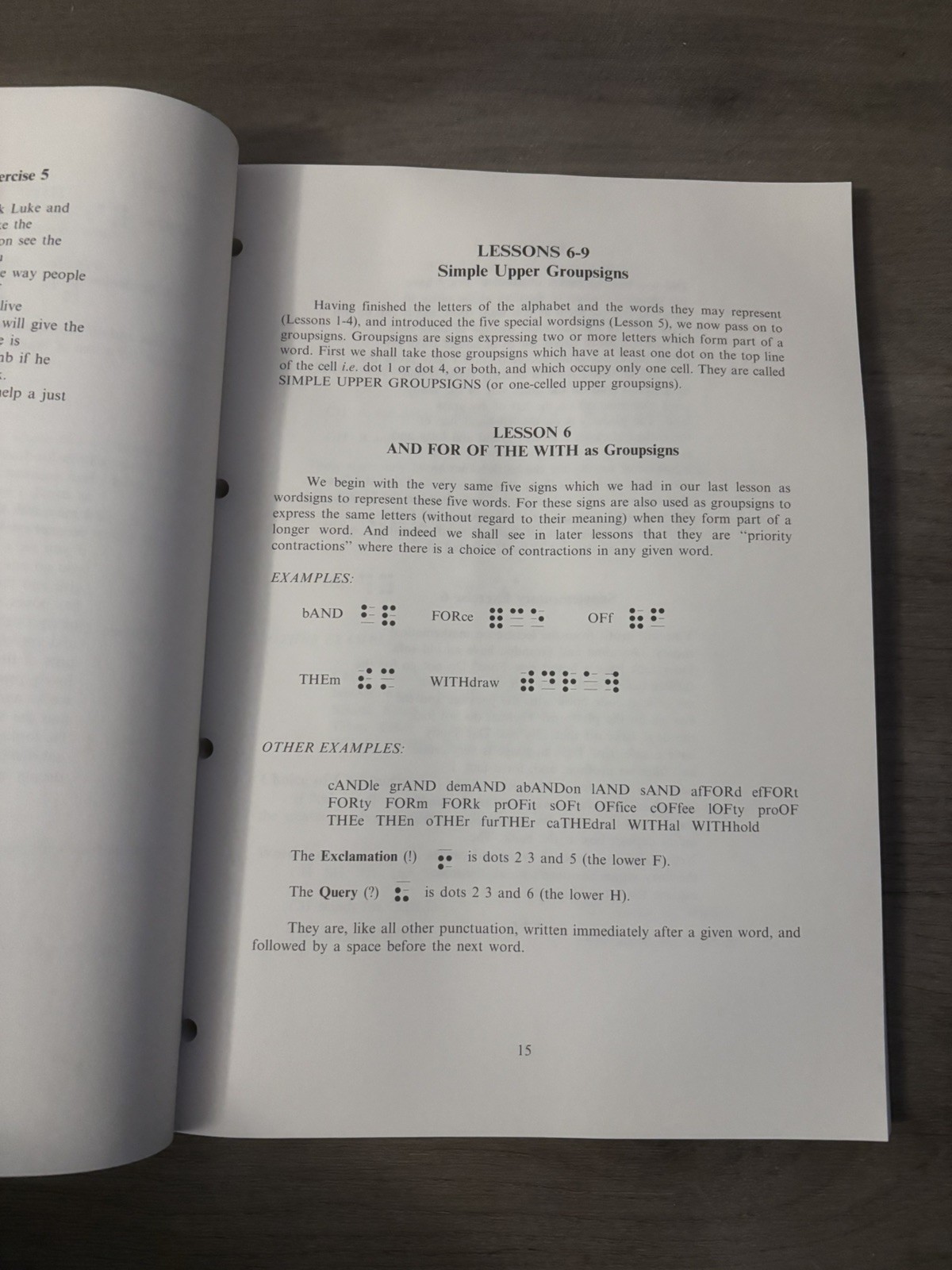BRAILLE PRIMER WITH EXERCISES EDITION 1992 RARE RNBIB