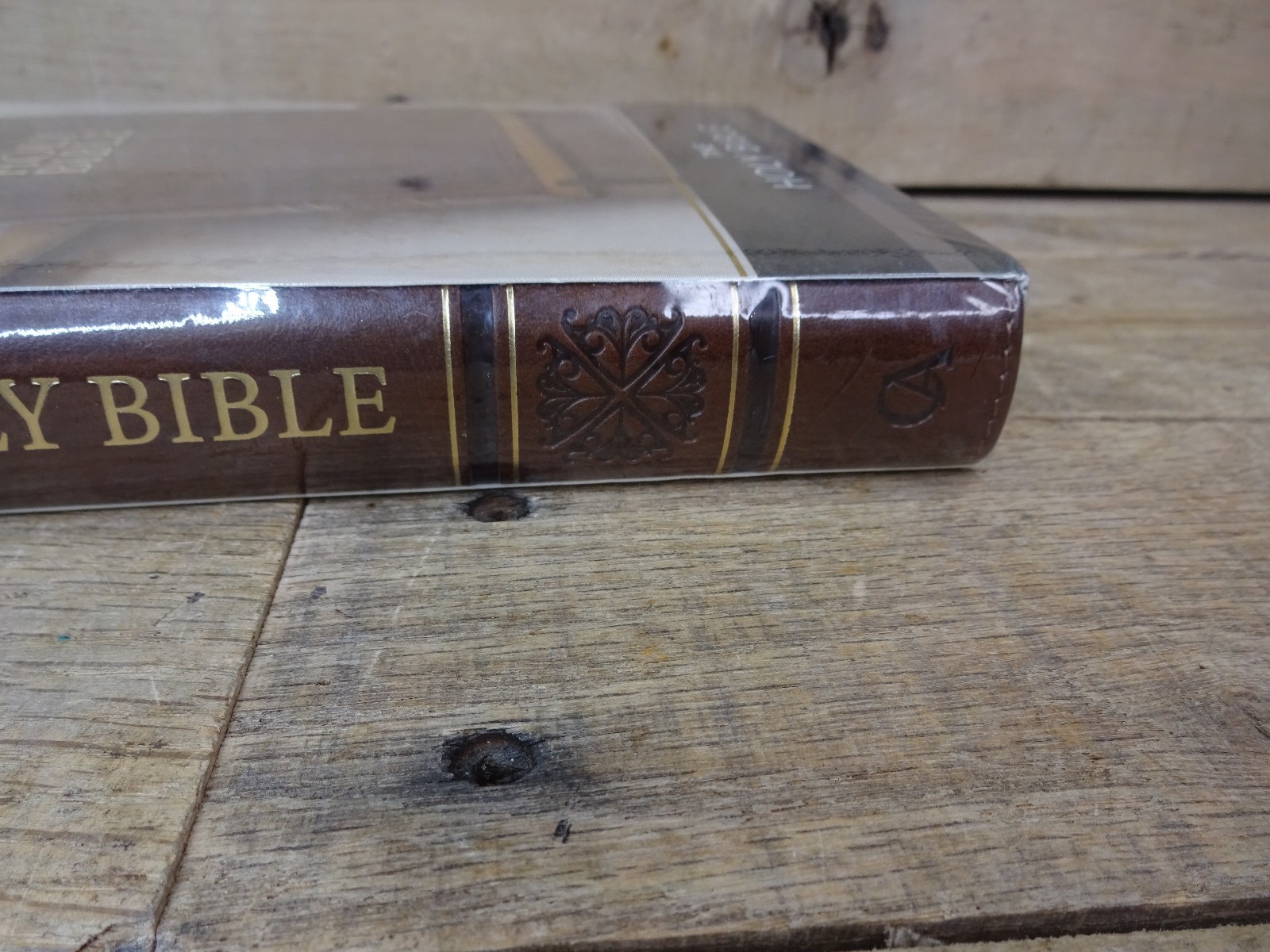 KJV Deluxe Gift Holy Bible Brown Faux Leather Thumb Indexed Red Letter Gilt NEW
