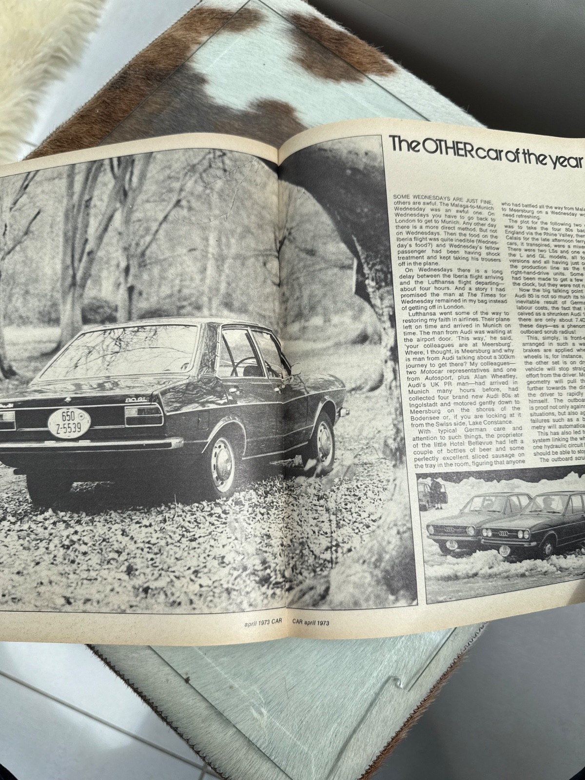 CAR Magazine April 1973, Excalibur, Audi 80, porsche Tapiro, Excalibur