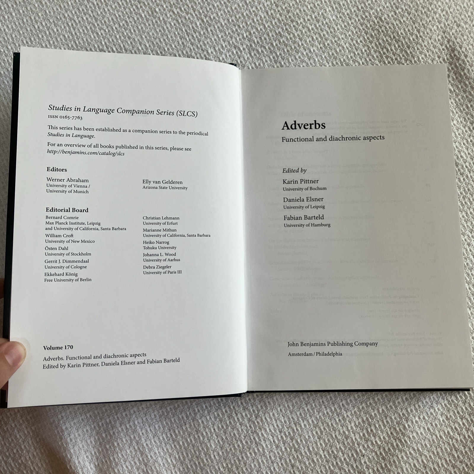 Studies in Language Companion Ser.: Adverbs : Functional and Diachronic Aspects