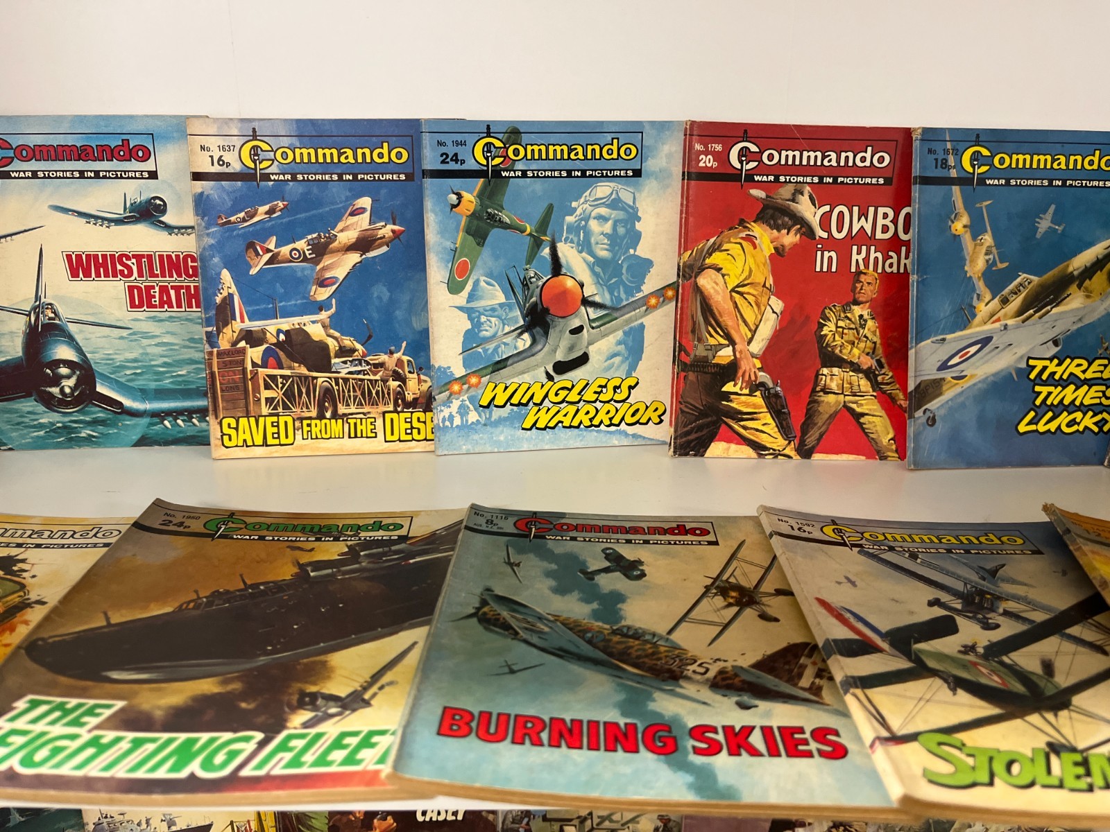 Mixed Lot 26 Commando War Comics Issues #1000-2000 Vintage UK Military Lot