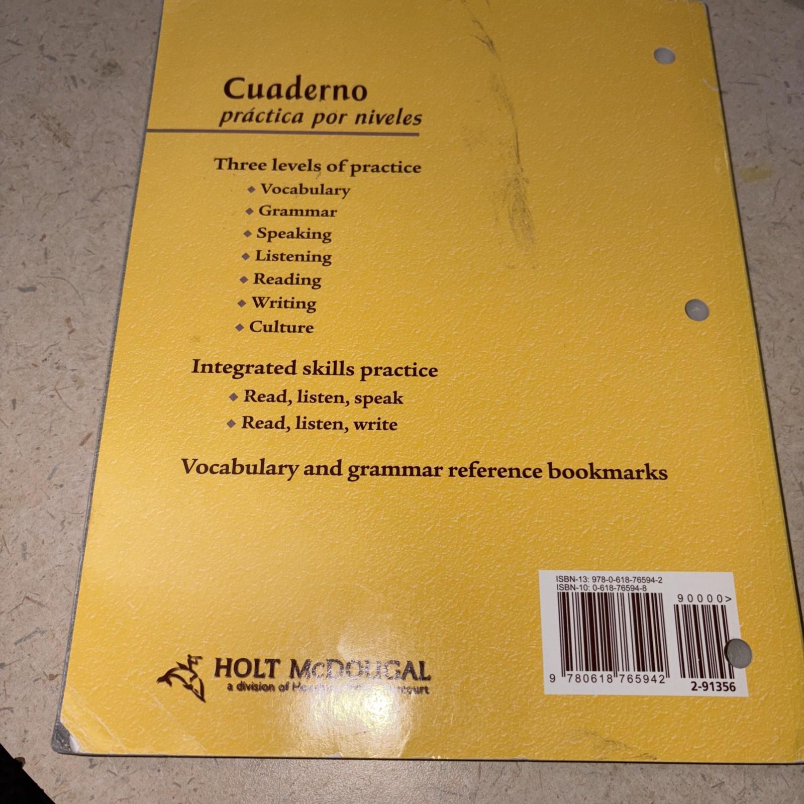 ¡Avancemos! : Cuaderno Practica Por Niveles Student Edition Level 2 No Writing