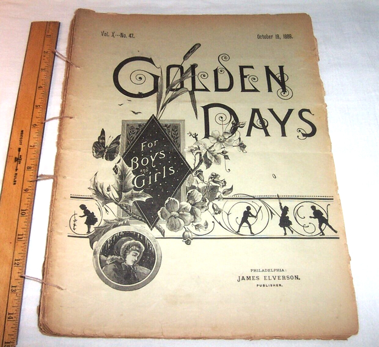 1889 Story Paper Children Halloween Games Astrology Fortune Telling Microscope