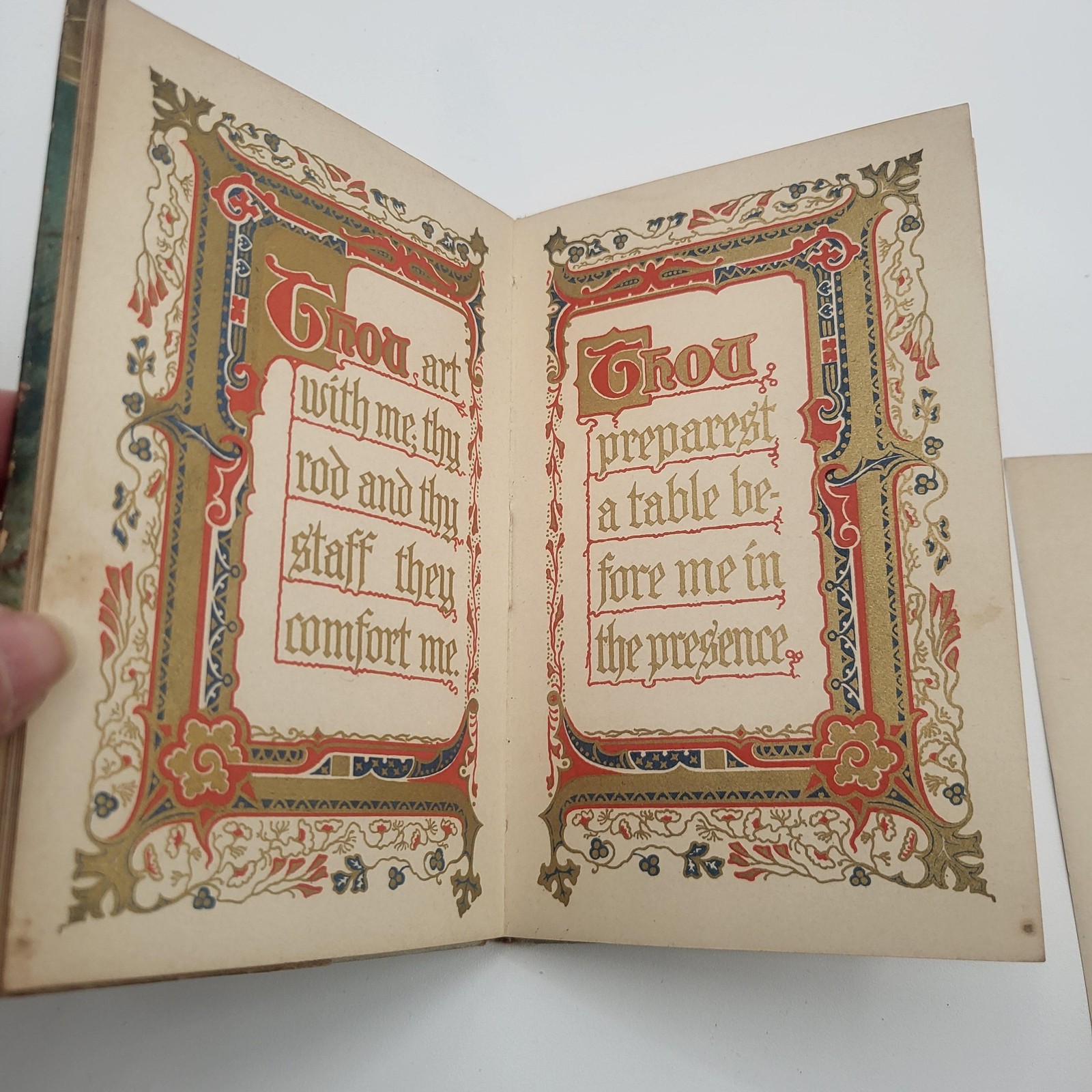 Vintage The Lord Is My Shepherd Psalm 23 Bible Gem HC Nister Dutton Germany