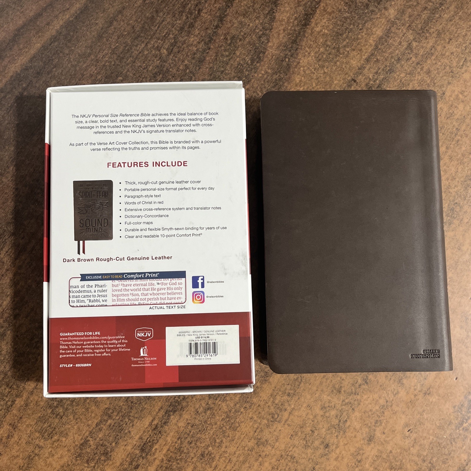 NKJV Large Print Reference Bible Thumb Indexed – Genuine Leather -$115 retail