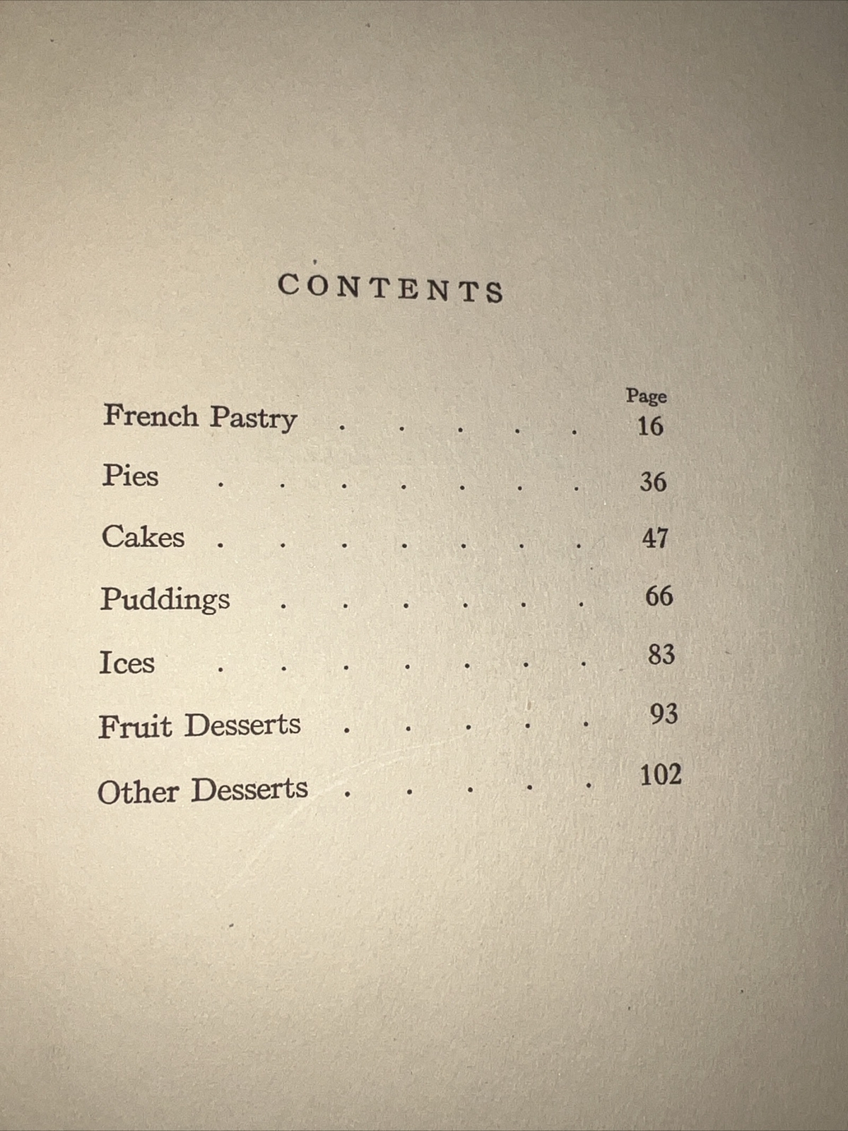 DESSERTS Olive M Hulse- 4th Edition- 1916 Victorian Cookbook Chicago USA