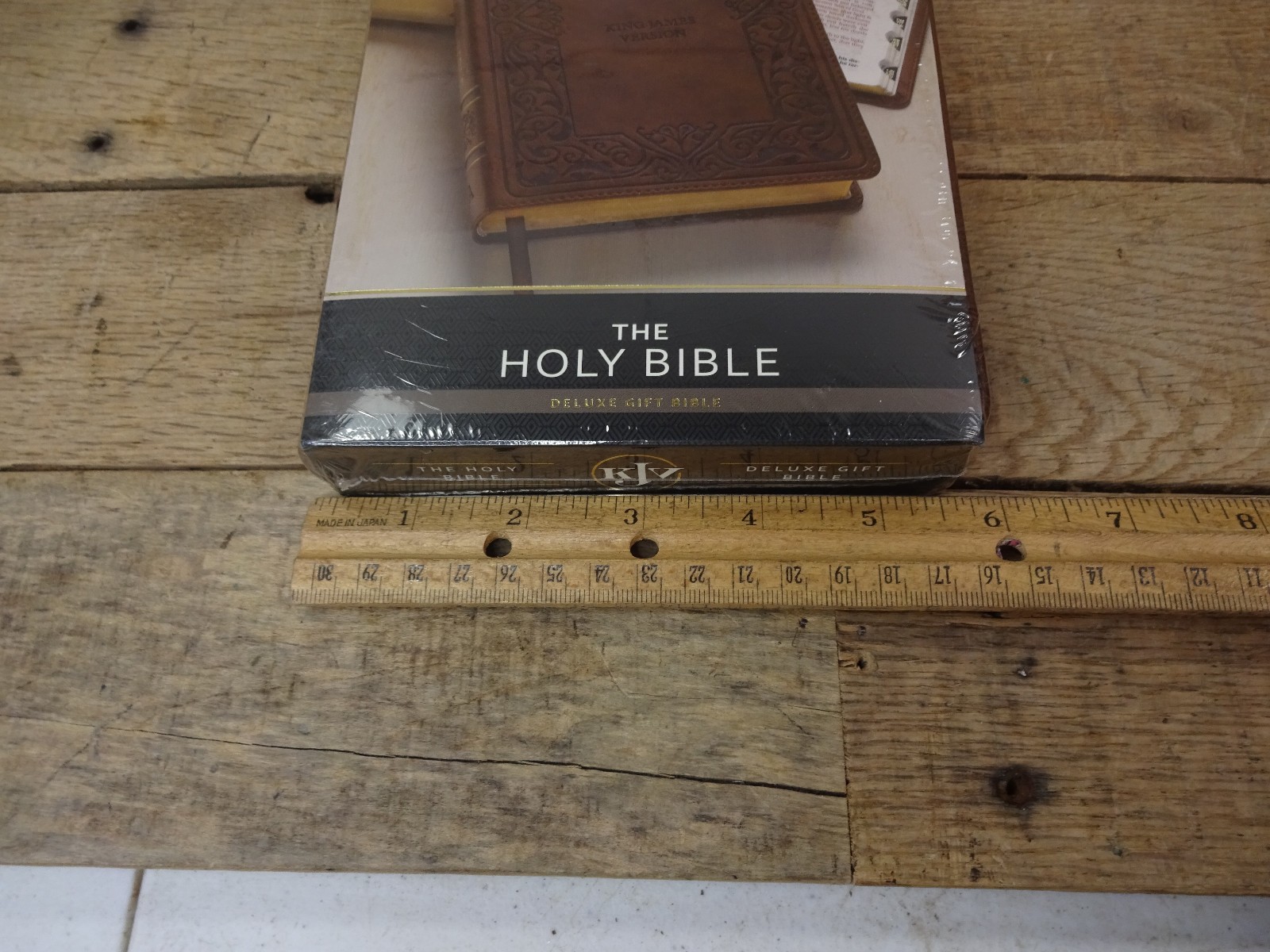 KJV Deluxe Gift Holy Bible Brown Faux Leather Thumb Indexed Red Letter Gilt NEW