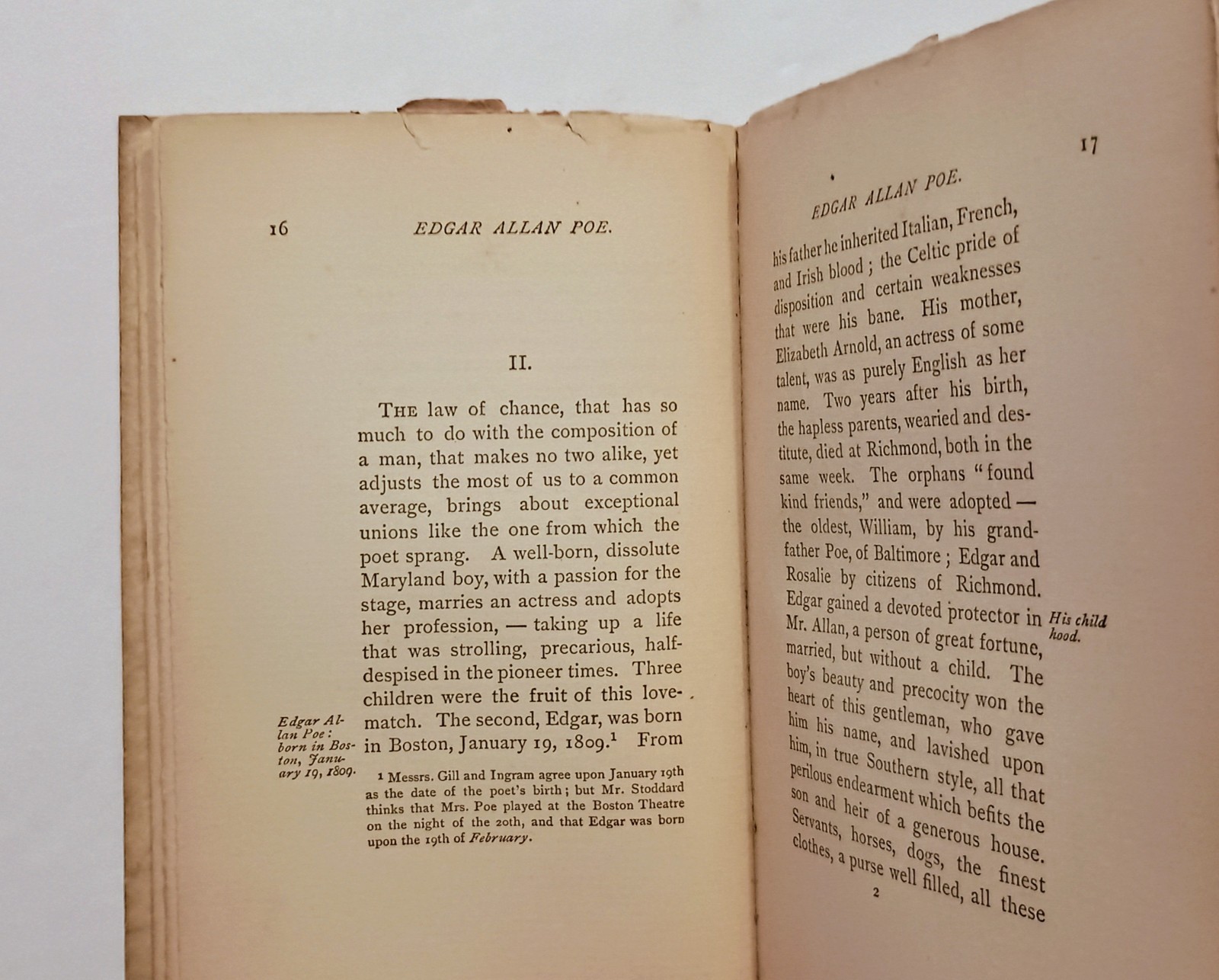 1881 EDGAR ALLAN POE by E.C. Stedman, 1st Edition, Biography