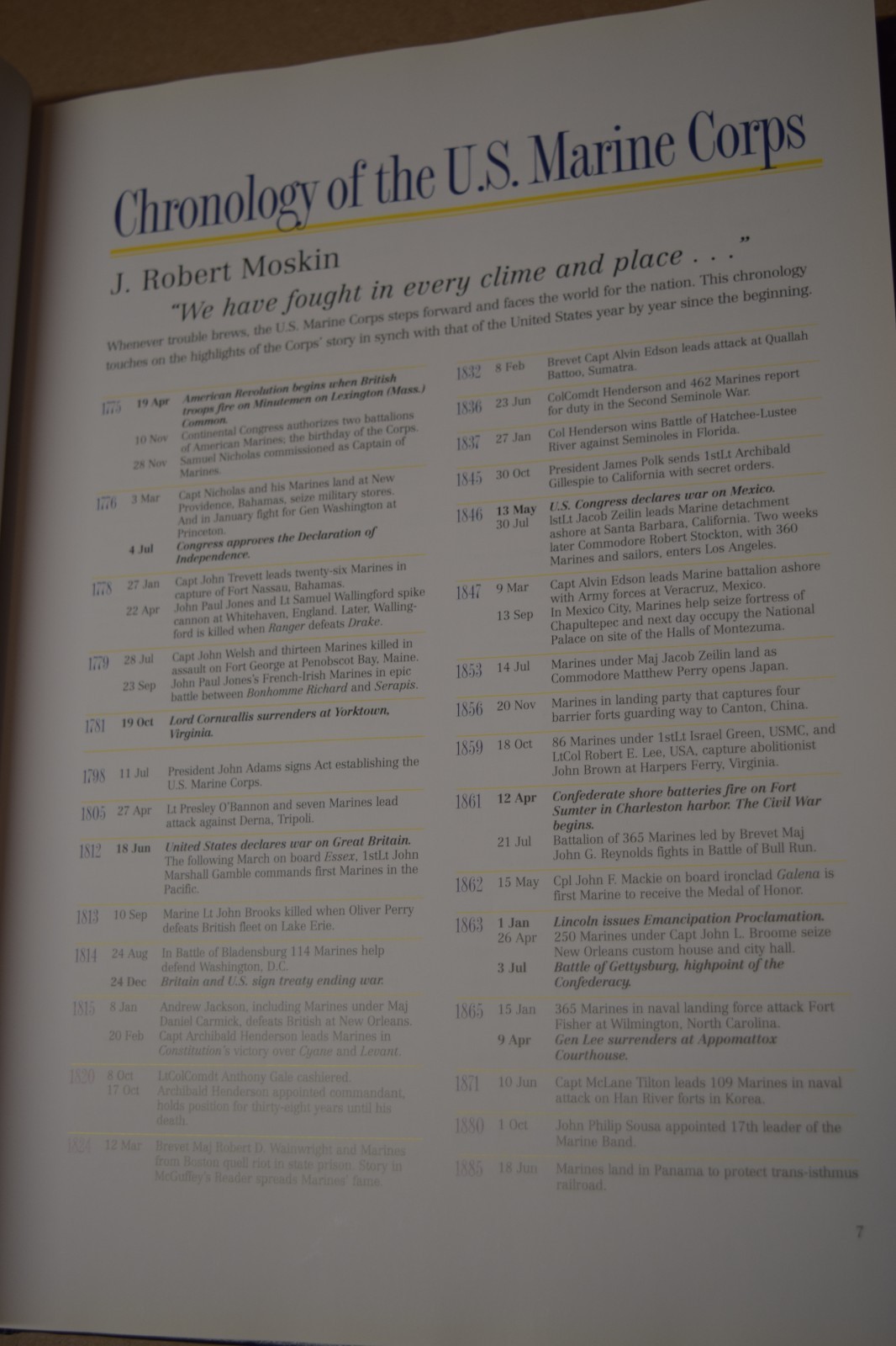 The Marines Hardcover Book Marine Corps Heritage Foundation