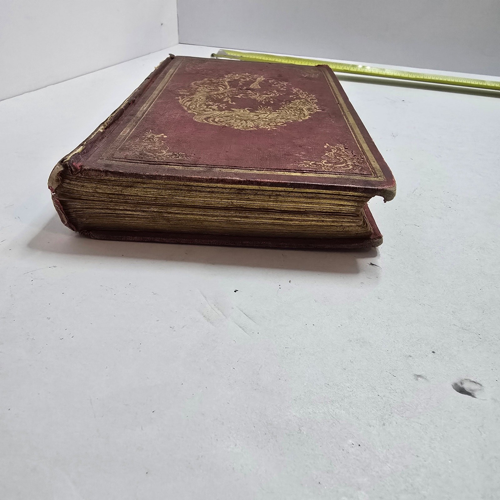 1850s Religious Keepsake Holiday Presents Victorian Gold Gilt Antique Book