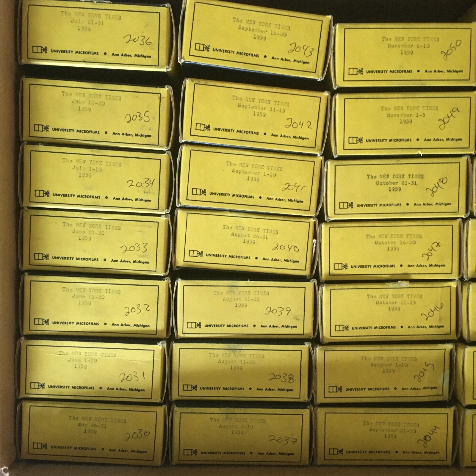 1956-1959 NEW YORK TIMES Microfilm Newspaper Reels All Months (You Choose Month)