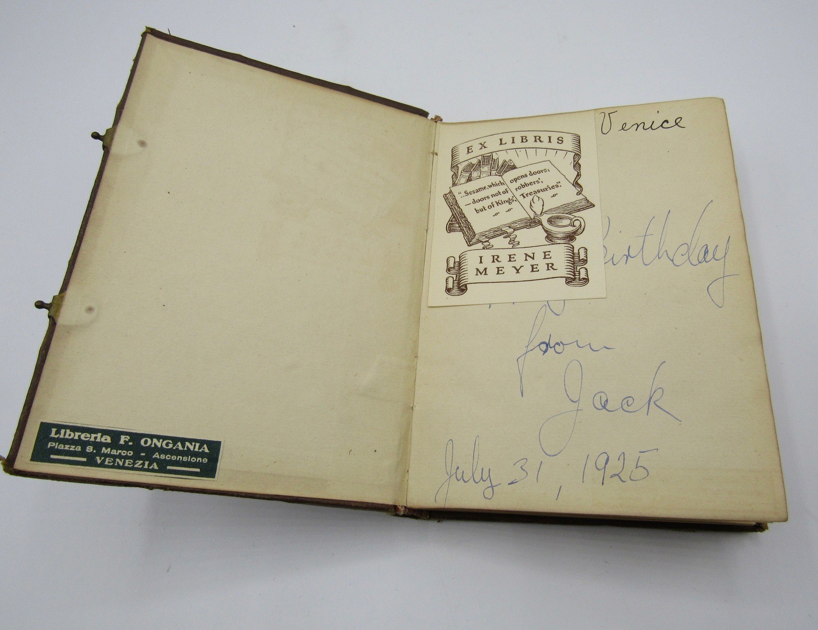 Fine binding John Ruskin St. Mark’s Rest History of Venice 1910 clasps