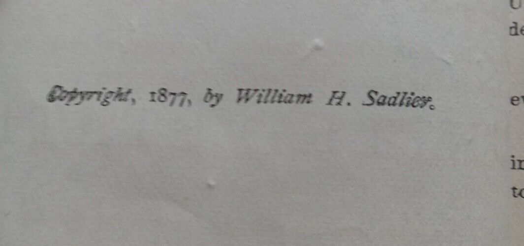 SADLIER’S ELEMENTARY HISTORY OF THE UNITED STATES 138 Pages 1ST. ED. 1877