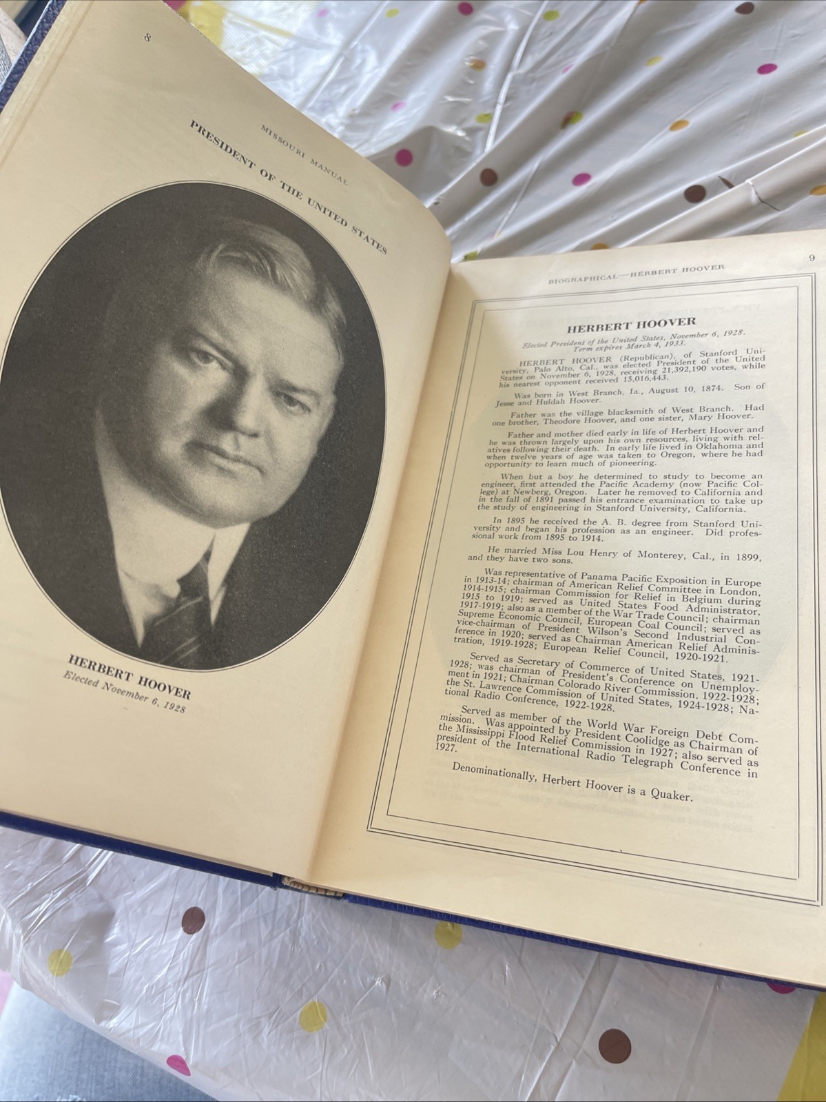1931 – 1940 Official Manual State Missouri blue book Charles Becker 5 Book Lot