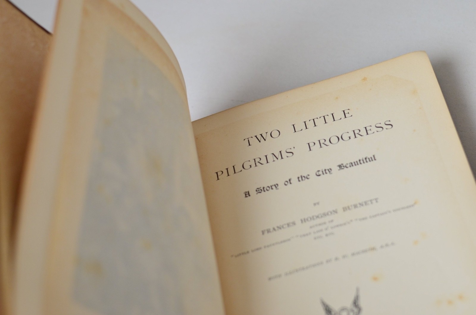 Antique Victorian Binding Two Little Pilgrim’s Progress Frances Hodgson Burnett