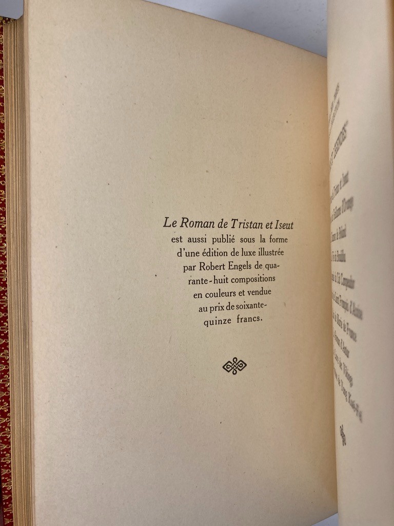 1924 Tristan et Iseut Joseph Bédier Fine Leather Binding Hachette London Pollen