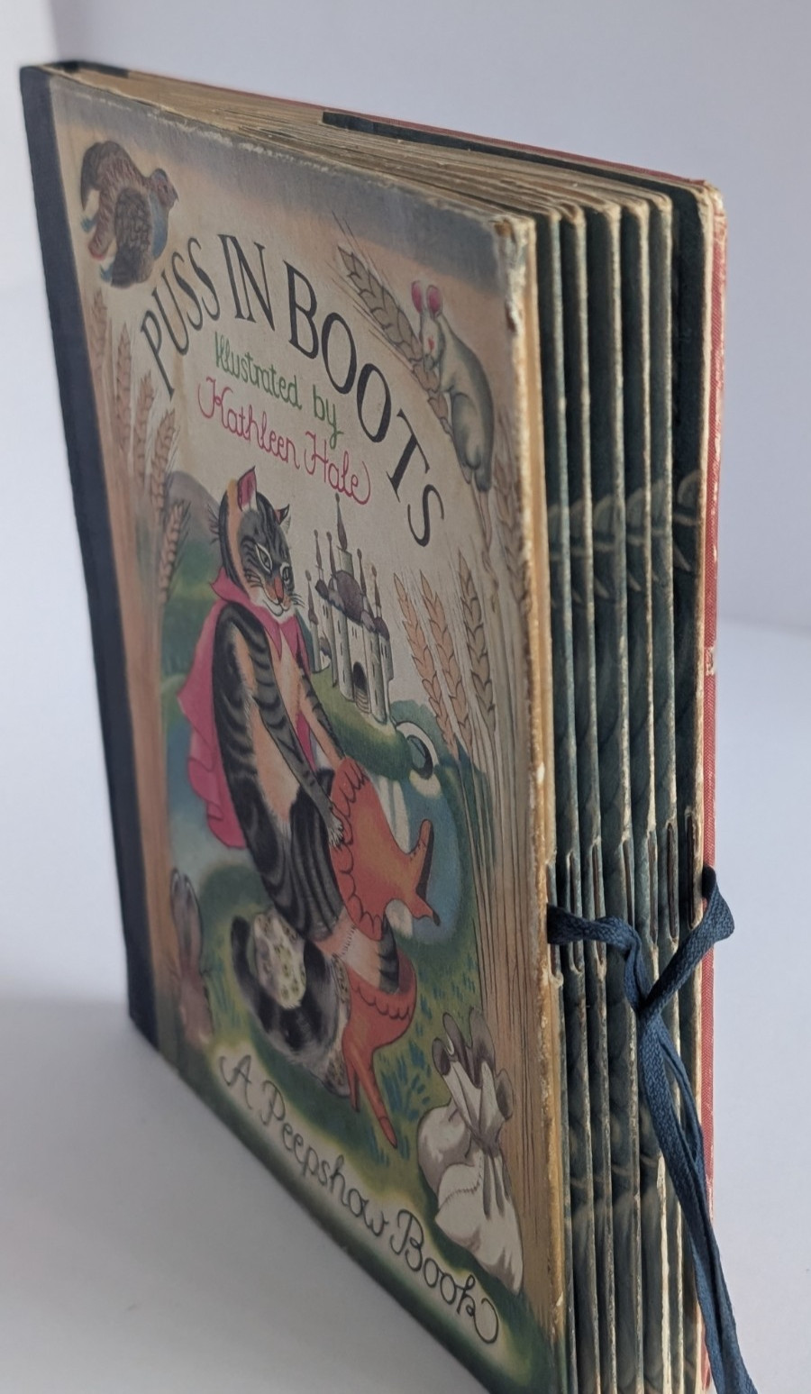 Puss in Boots Peepshow Book Folding Books Ltd Kathleen Hale 1950s Tunnel Book