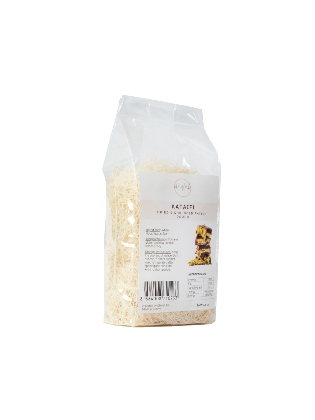 CHAYLAK Kataifi Shredded Fillo Dough, Dried & Phyllo Dough 3.5 oz