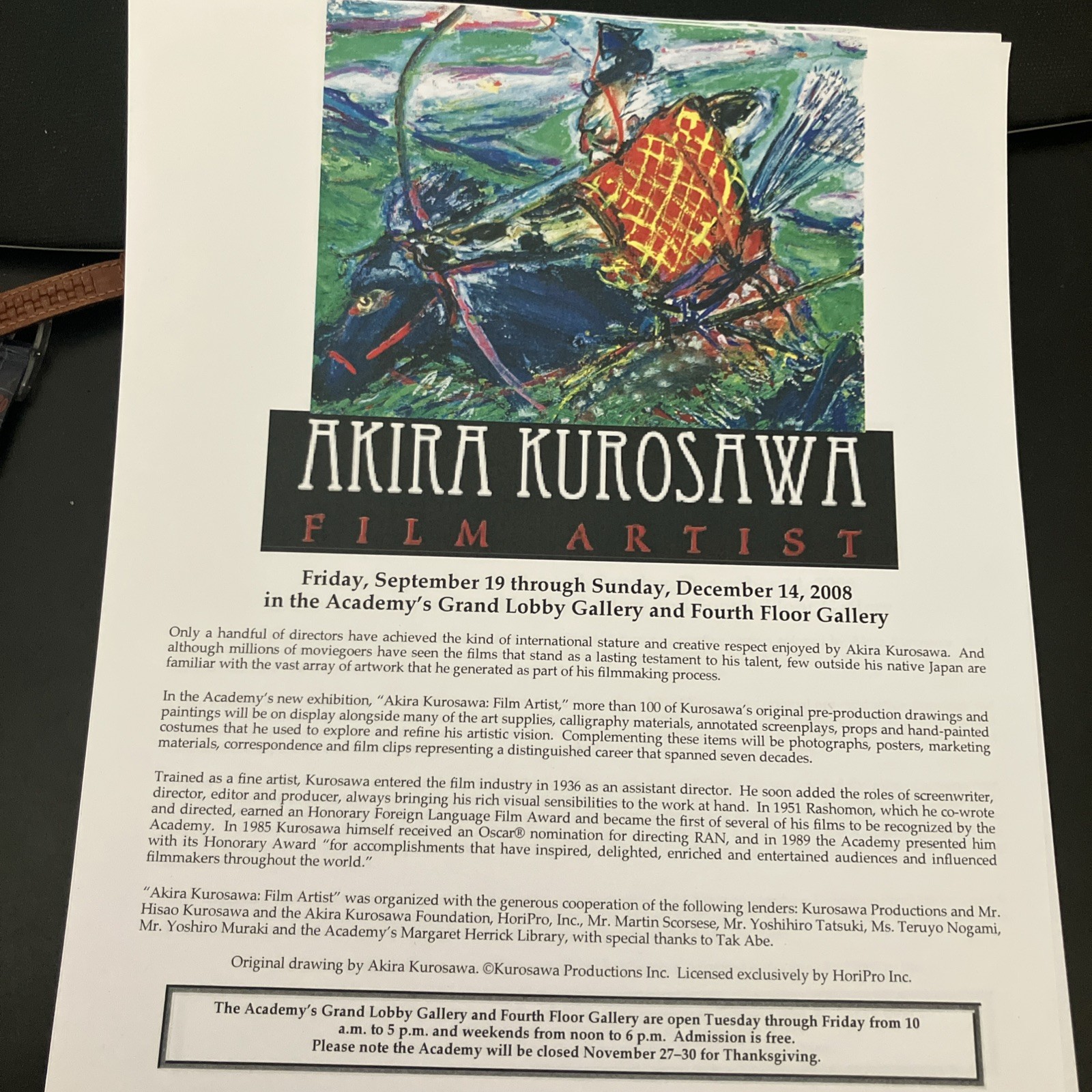 Akira Kurosawa Drawings 2004 Softcover Film Artwork Storyboards Japan Dreams Ran