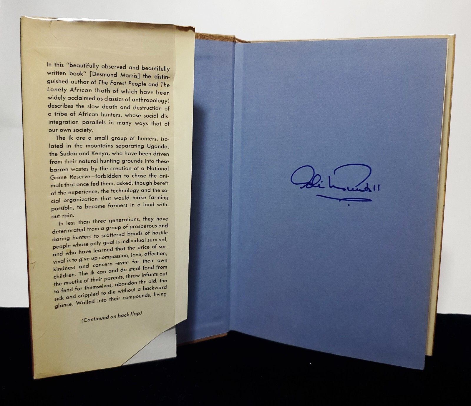 The Mountain People Colin M Turnbull 1972 SIGNED First Edition/Printing HC/DJ