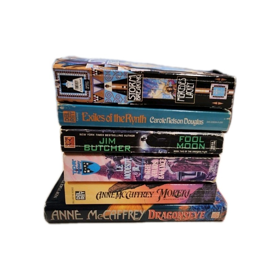 Lot of 6 Fantasy Books 1 HC/5 MM/Lackey/Modesitt Jr/McCaffrey**Free Shipping **