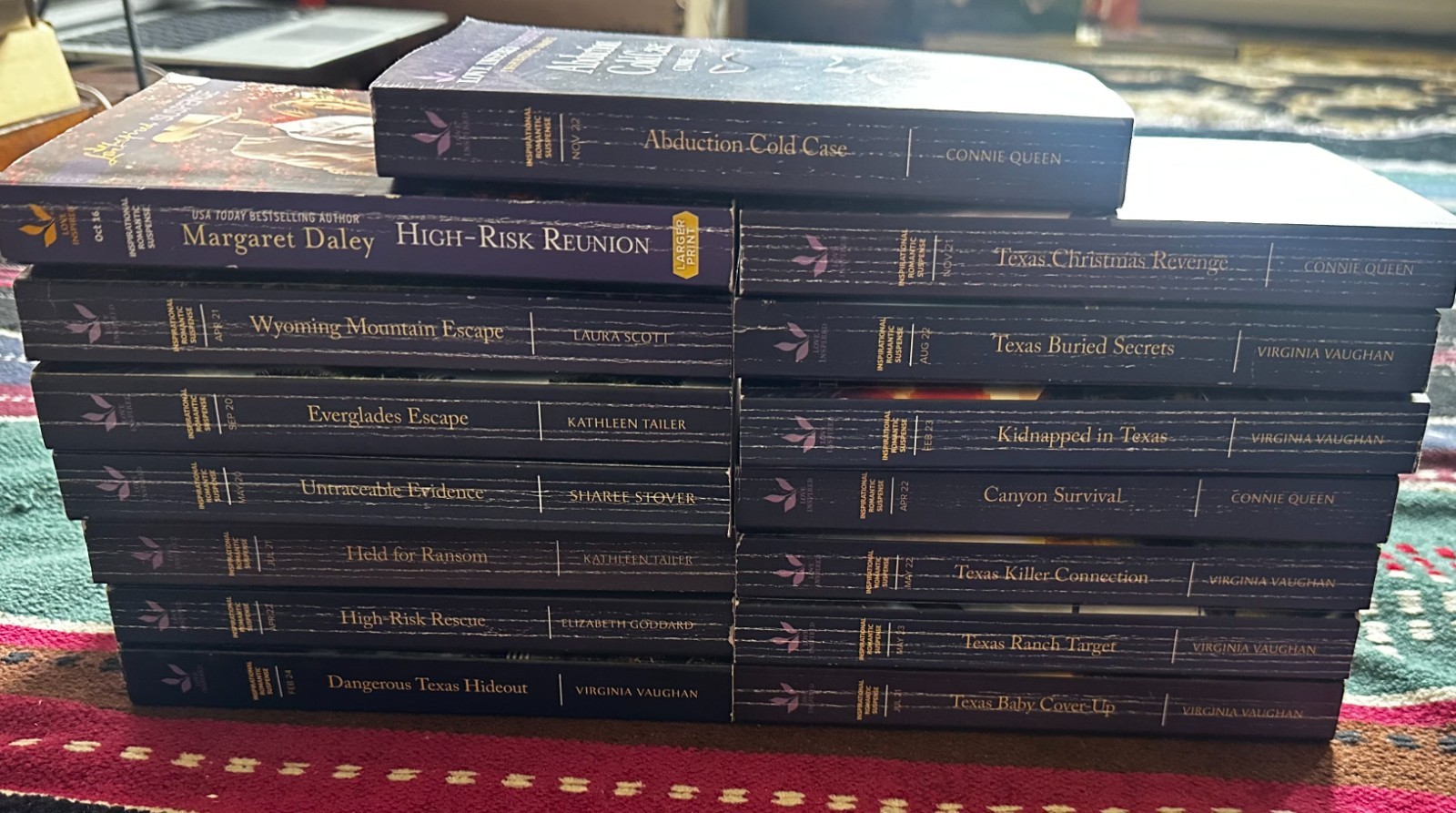 Love Inspired Suspense Inspirational Romance (Lot of 15) Paperback Large Print
