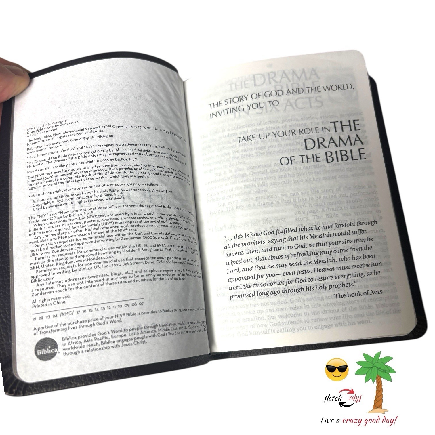 NOS NIV Compact Holy Bible Zondervan 2011 Brown LEATHERSOFT™ L👀K & Read