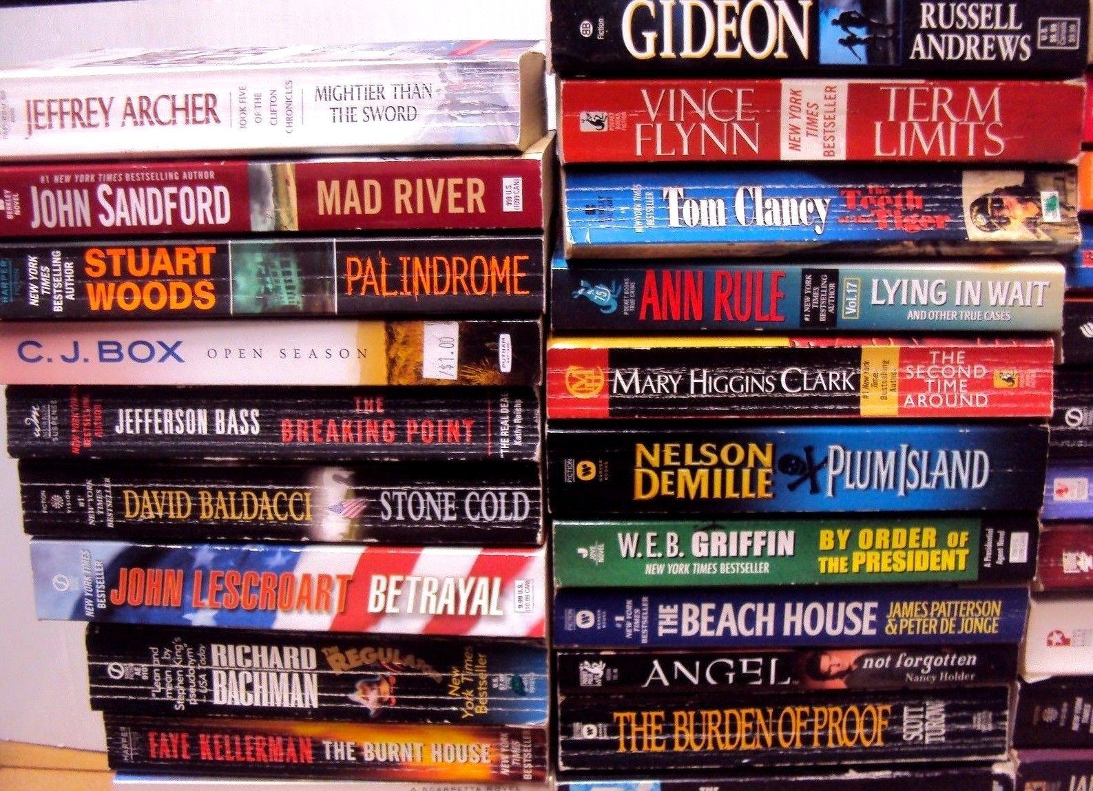Lot 12 Mystery Thriller Action Fiction Paperback Book Random Pick Author Title