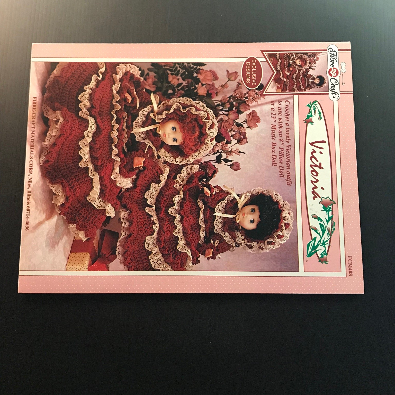 Victoria Crochet Pattern Book FCM408 1994 Doll Outfit Victorian Craft
