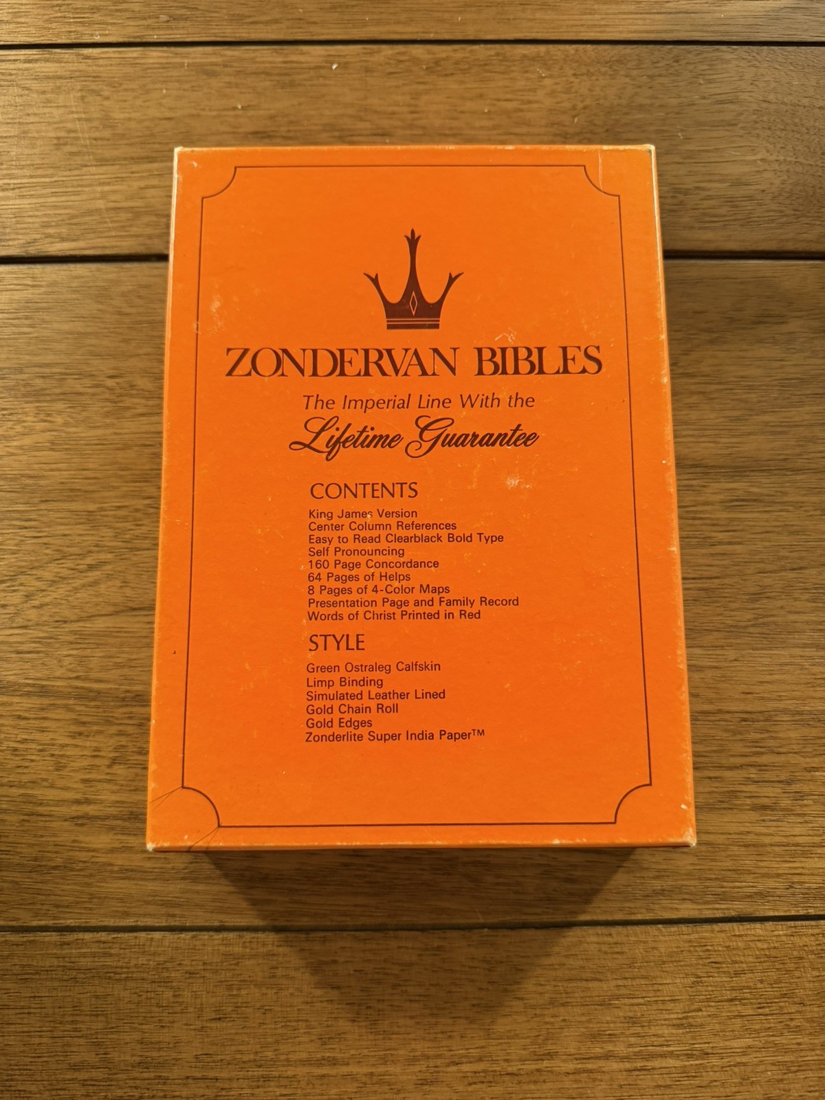 ULTRA RARE BIBLE / Zondervan Imperial line KJV Reference Bible – Green Calfskin