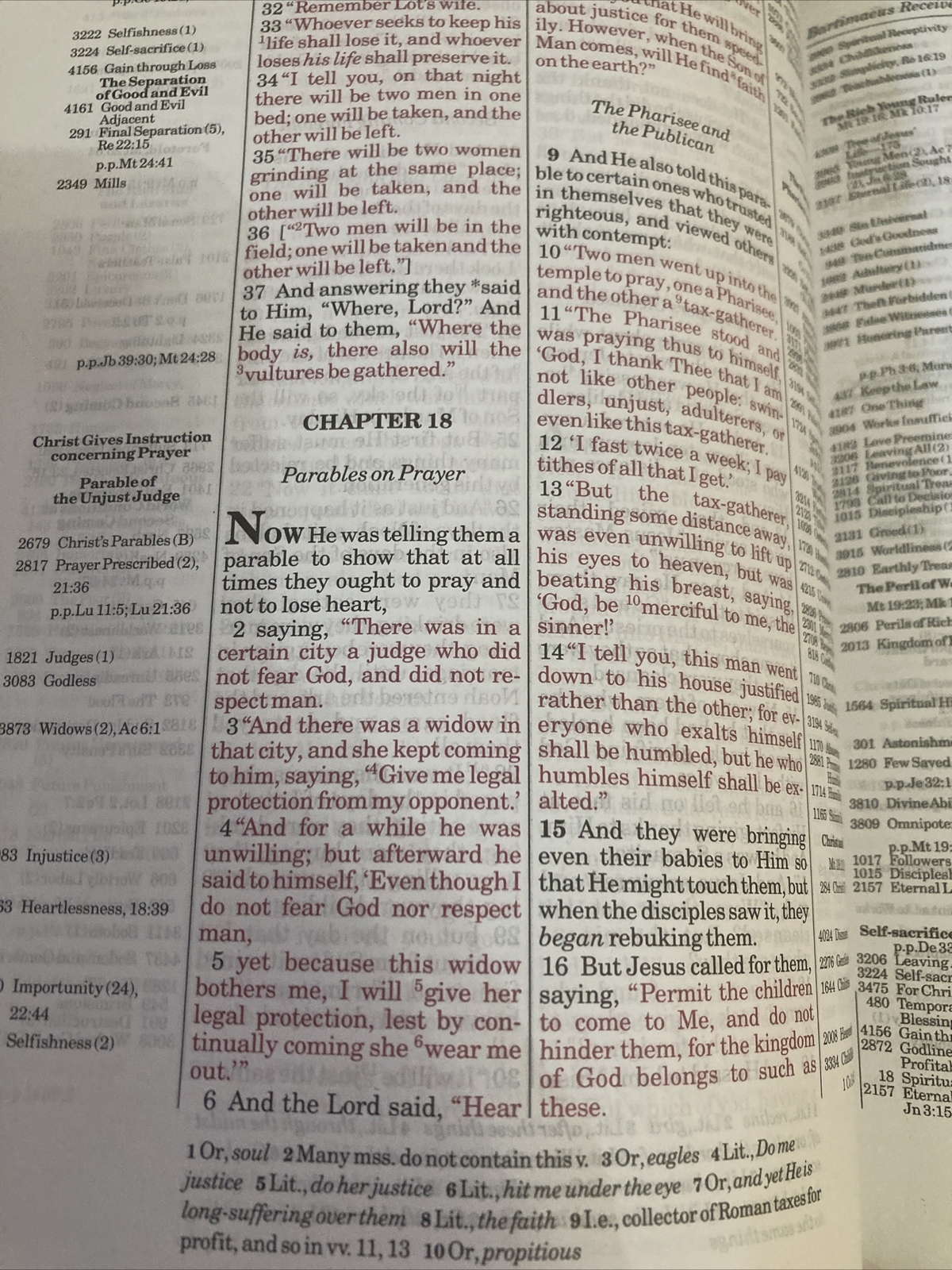 NASB THOMPSON CHAIN REFERENCE BIBLE 1977 RED LETTER BROWN LEATHER SOFT