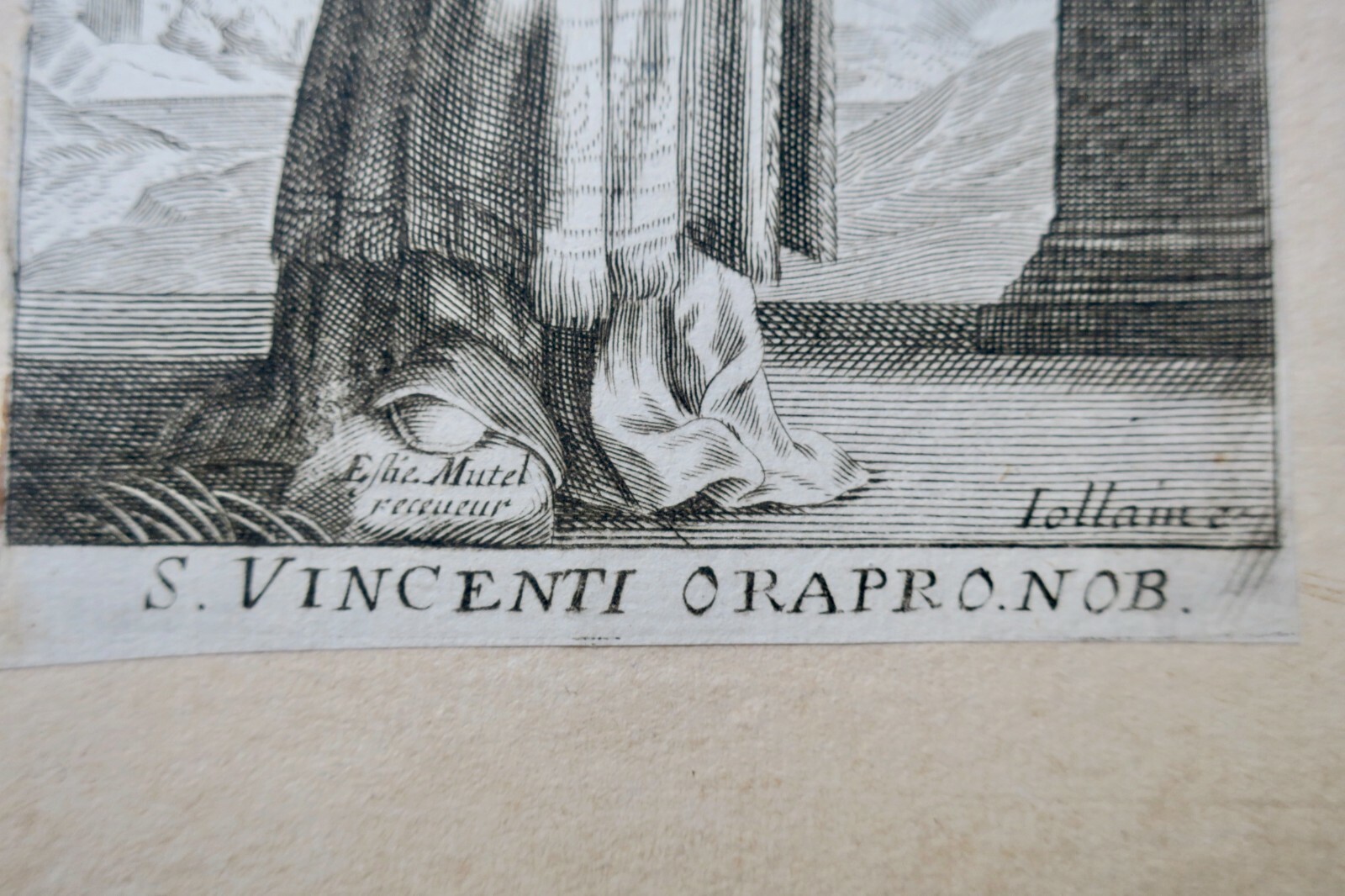 Pious Engraving 17th 90 X 140 Mm