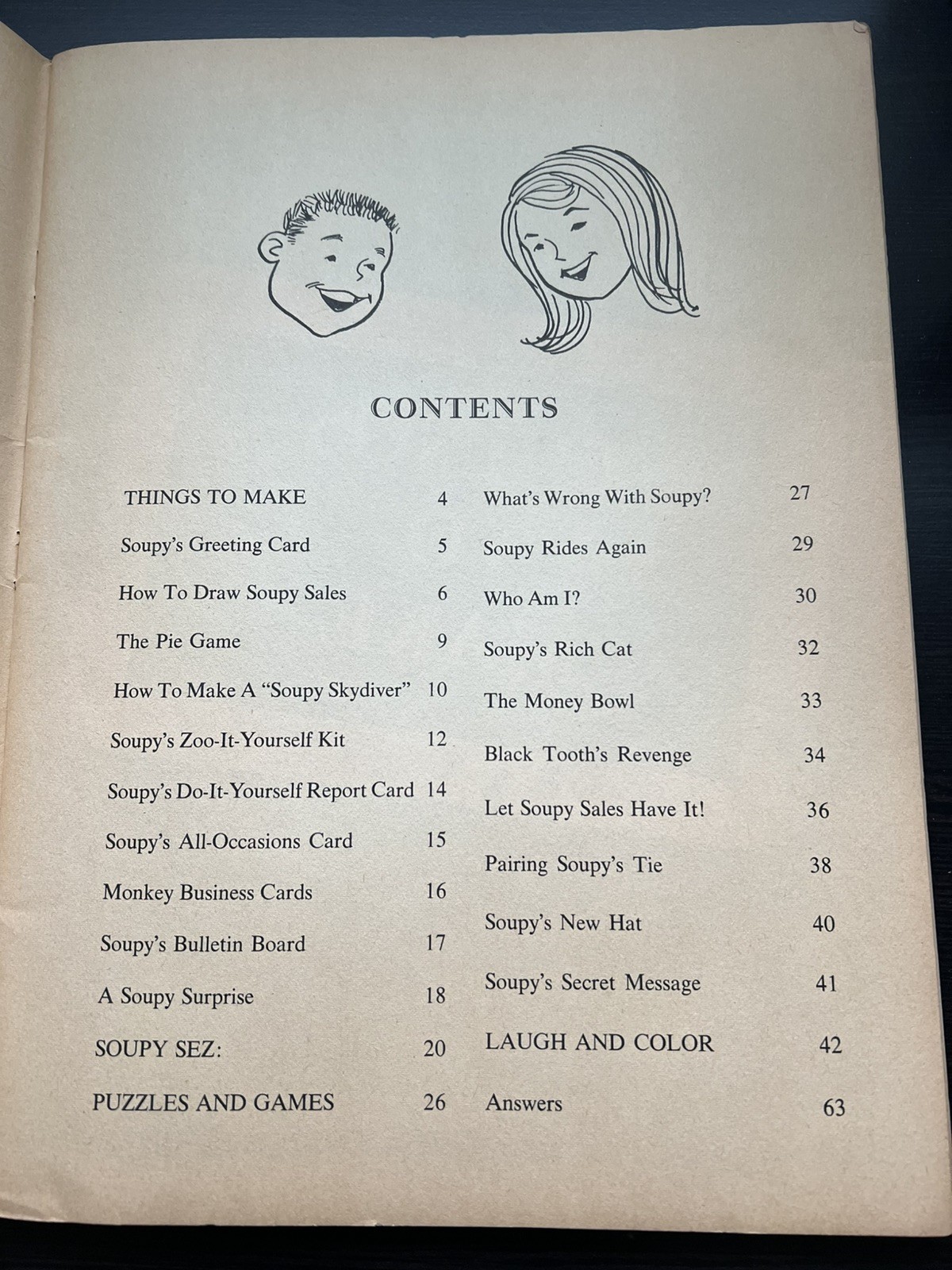 Soupy Sales Fun and Activity Book 1965 UNUSED 64 pages, ages 8-12, popular show
