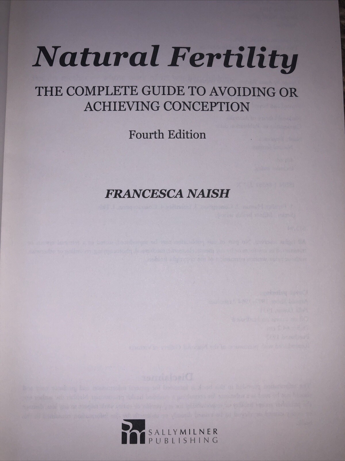 Natural Fertility: The Complete Guide… by Francesca Naish Paperback / softback