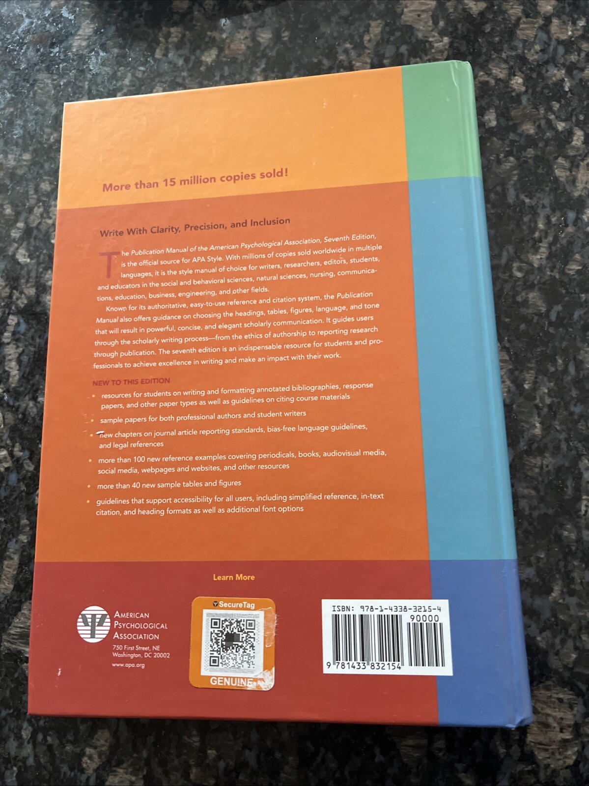 Publication Manual OFFICIAL 7th Edition of the American Psychological HB Book