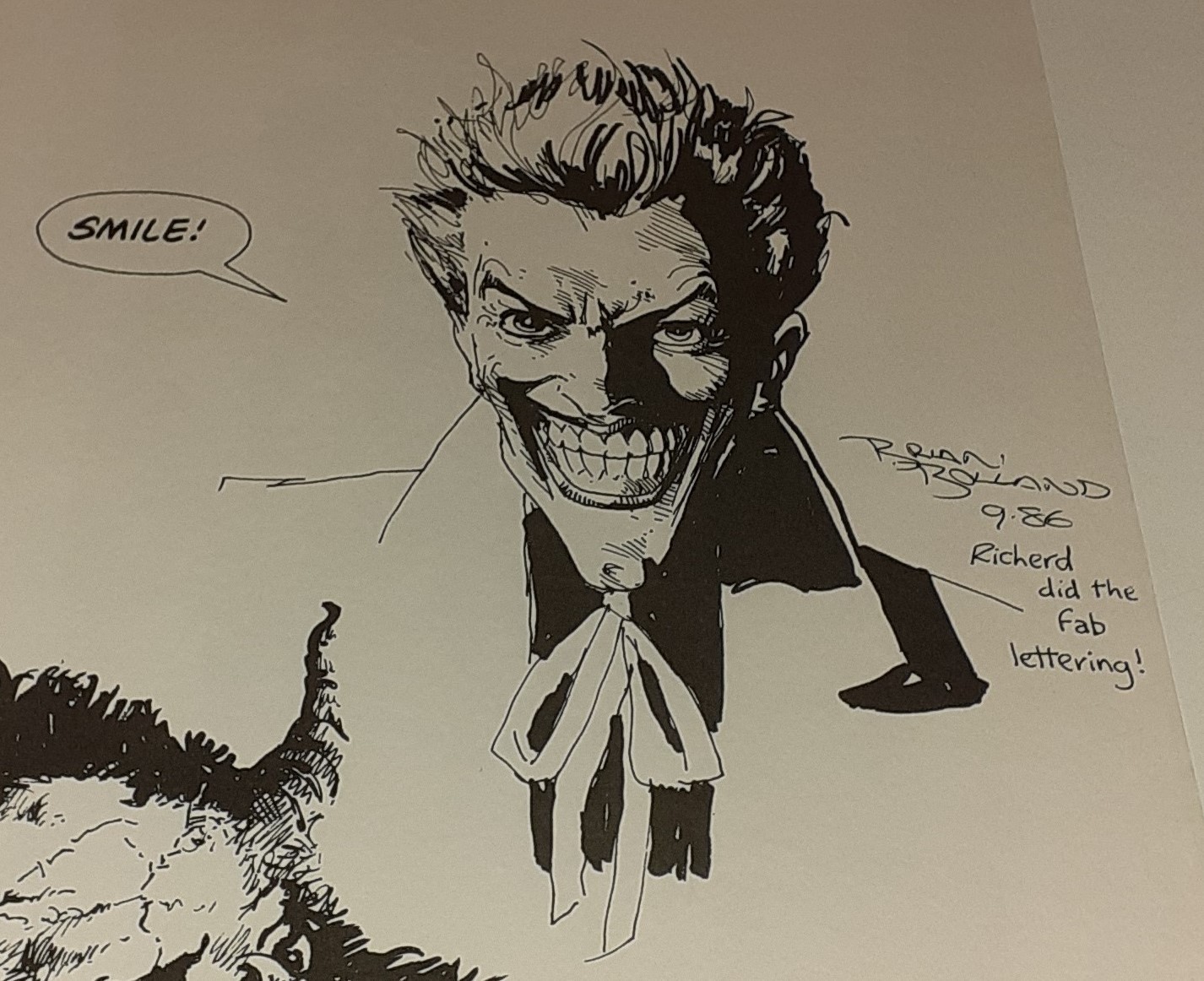 UKCAC 1986 PORTFOLIO Alan Moore Frank Miller Brian Bolland Batman Joker Watchmen