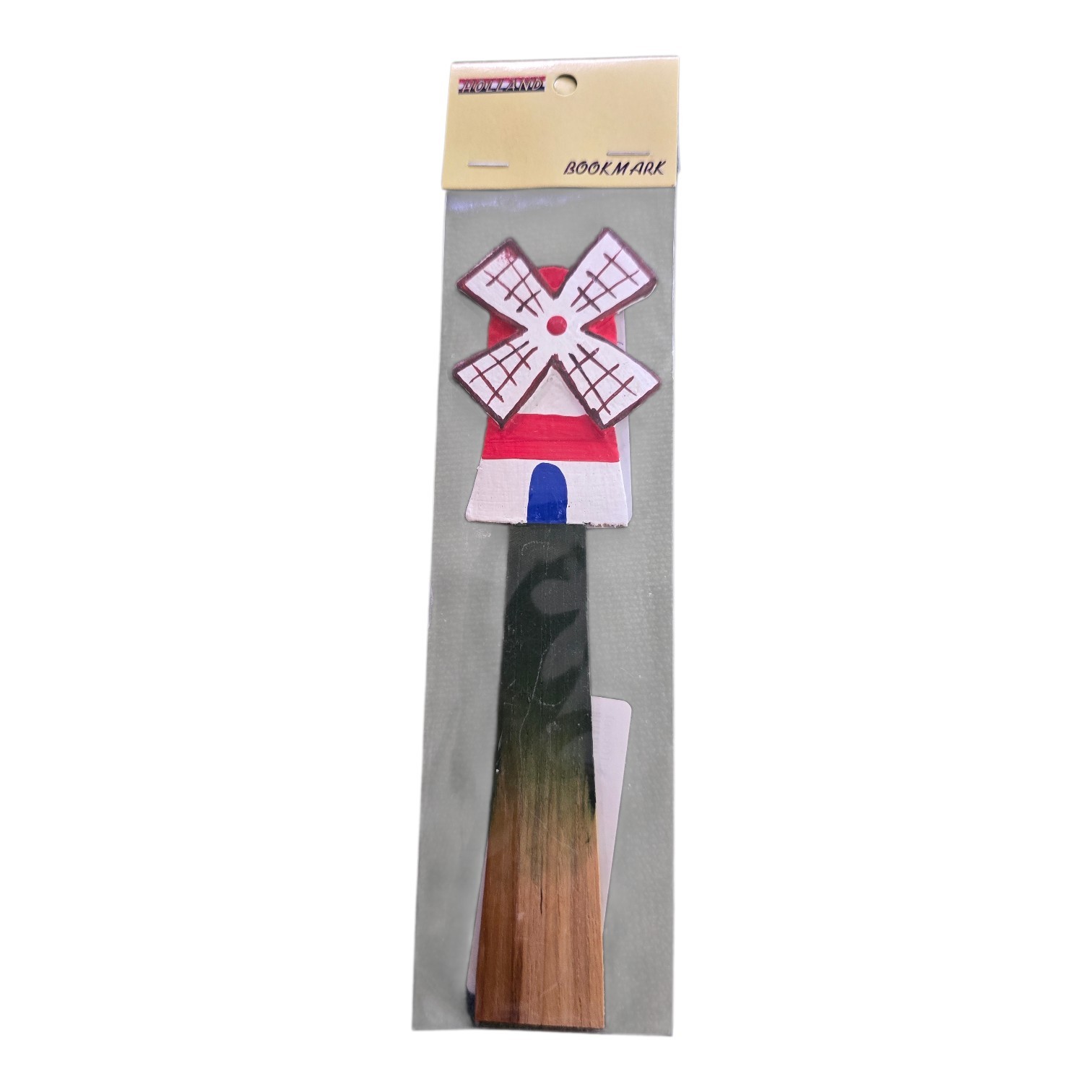 Holland Wooden Windmill Bookmark Souvenir 6.5 in Tall New In Package