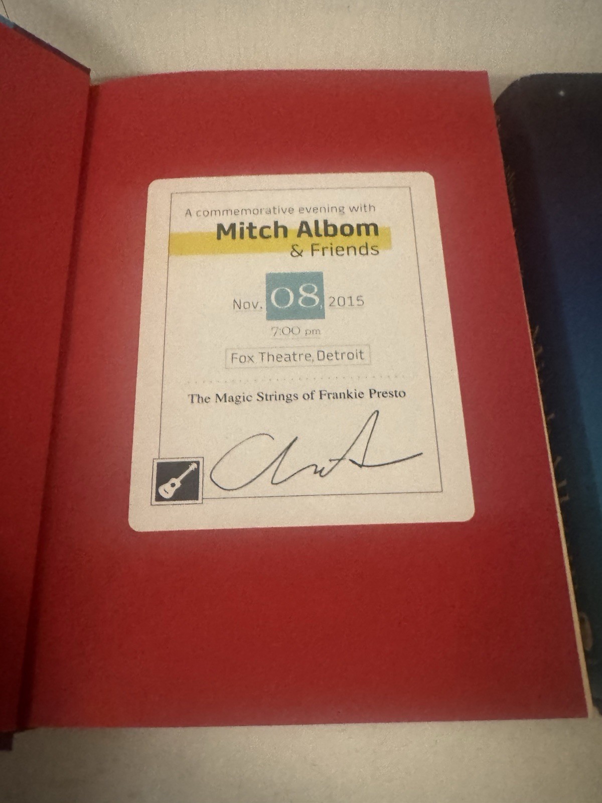 Magic Strings of Frankie Presto SIGNED by Mitch Albom 1st Print 1st Ed Fine HCDJ