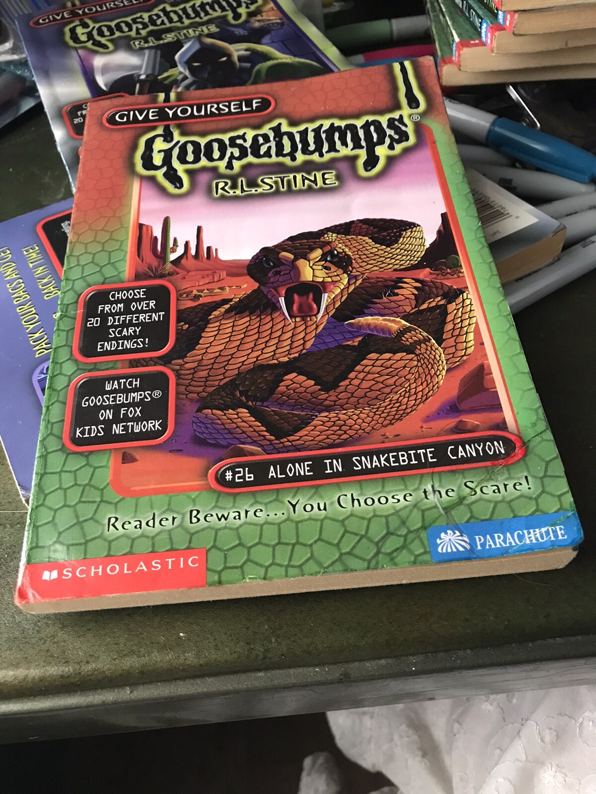 1 Alone In SnakeBite Canyon ￼GIVE YOURSELF GOOSEBUMPS # 26 By RL STINE 1998