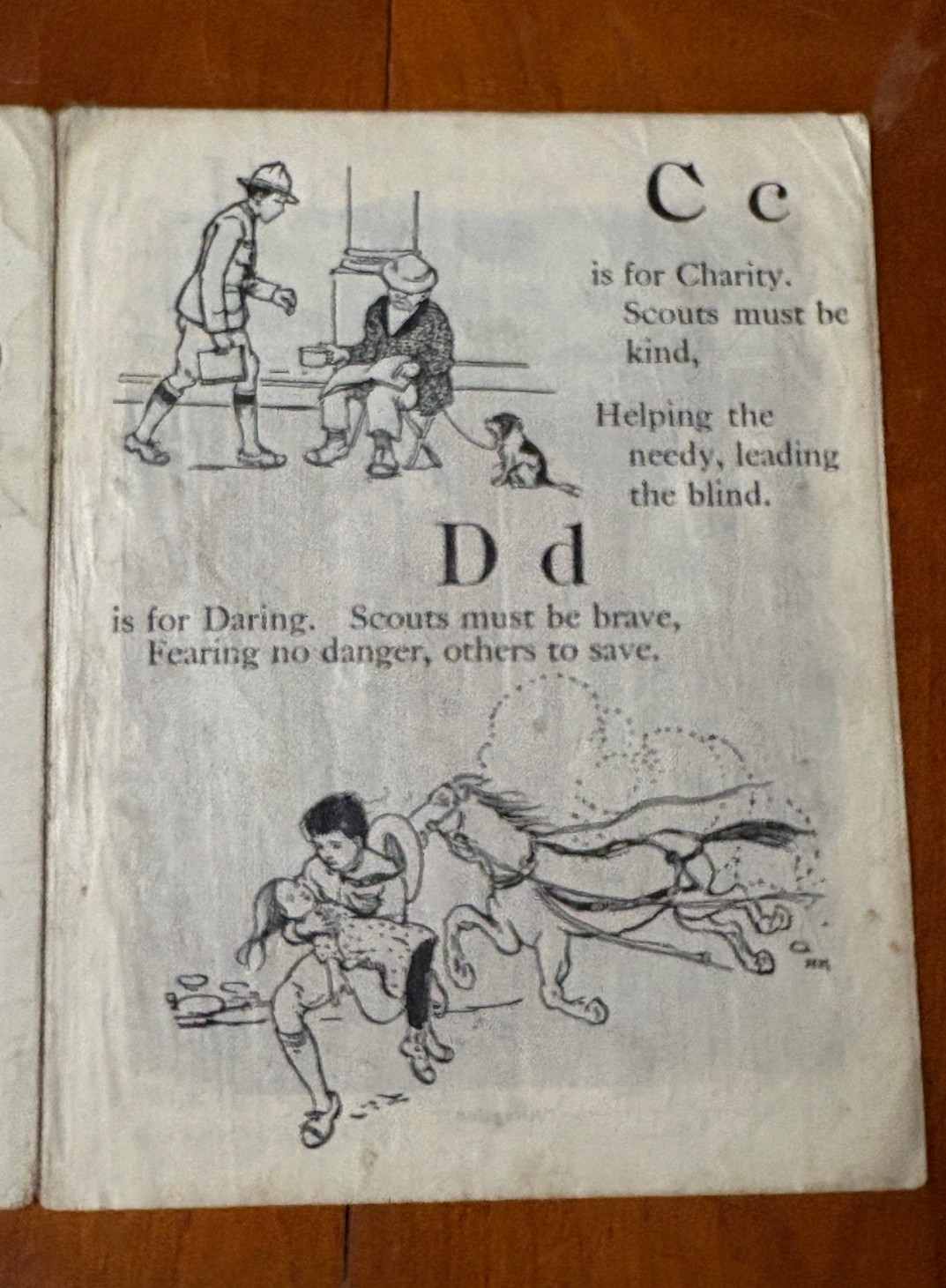 The Boy Scout ABC, Linen, Sam’L Gabriel Sons no 517 copyright 1916 Good complete