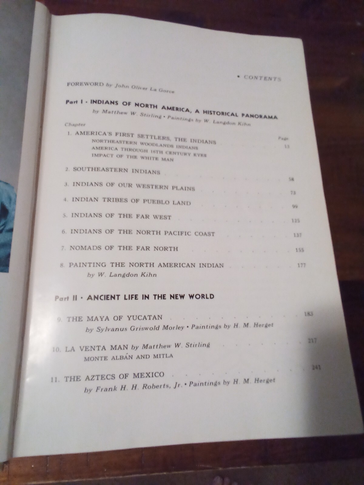 National Geographic Book “Indians of the Americas” 1957, 432 pages, Hard Cover