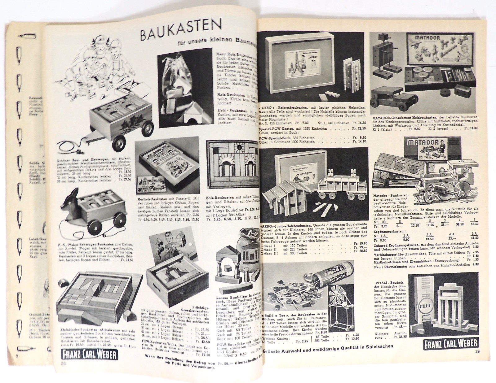 1950s Franz Carl Weber German Toy Catalog Steiff, Dolls, Trains & More 138 Pages
