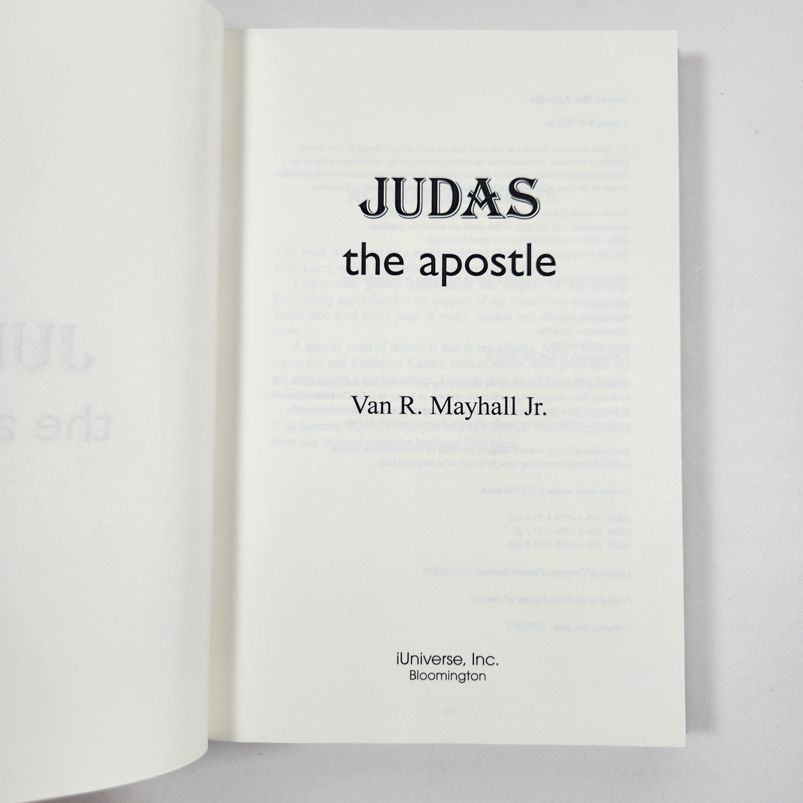 SIGNED Judas The Apostle Van Mayhall Religious Mystery Promo Ephemera Lot HC