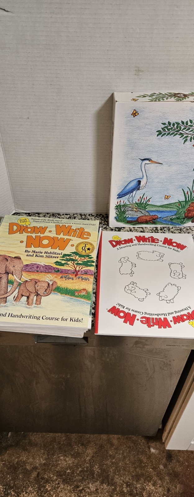 Draw Write Now Set Of 8 Unused Books W/Instructions In Taped Box Great Condition