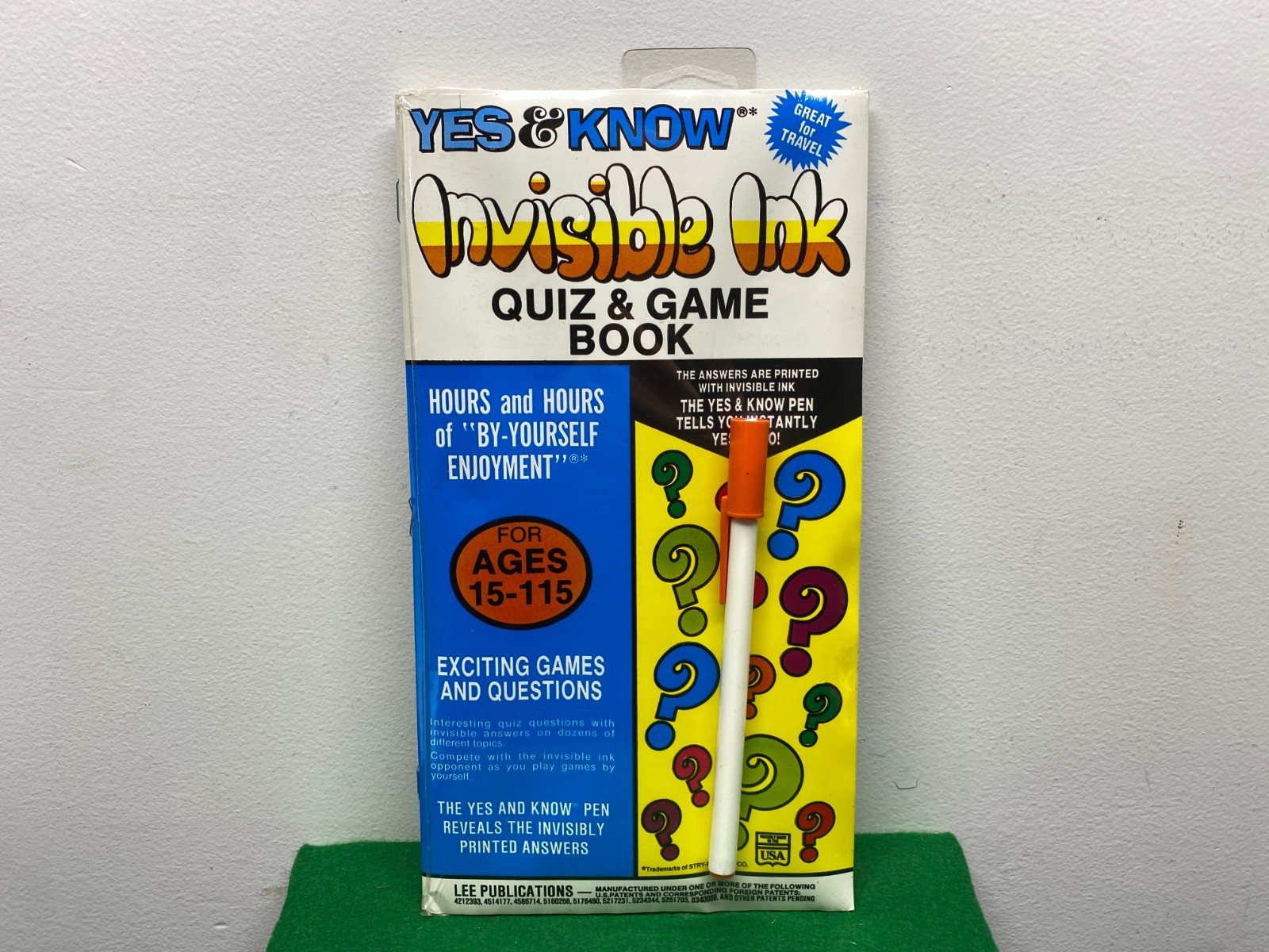 Invisible Ink Quiz & Game Book By Yes & Know. Brand New Old Stock.