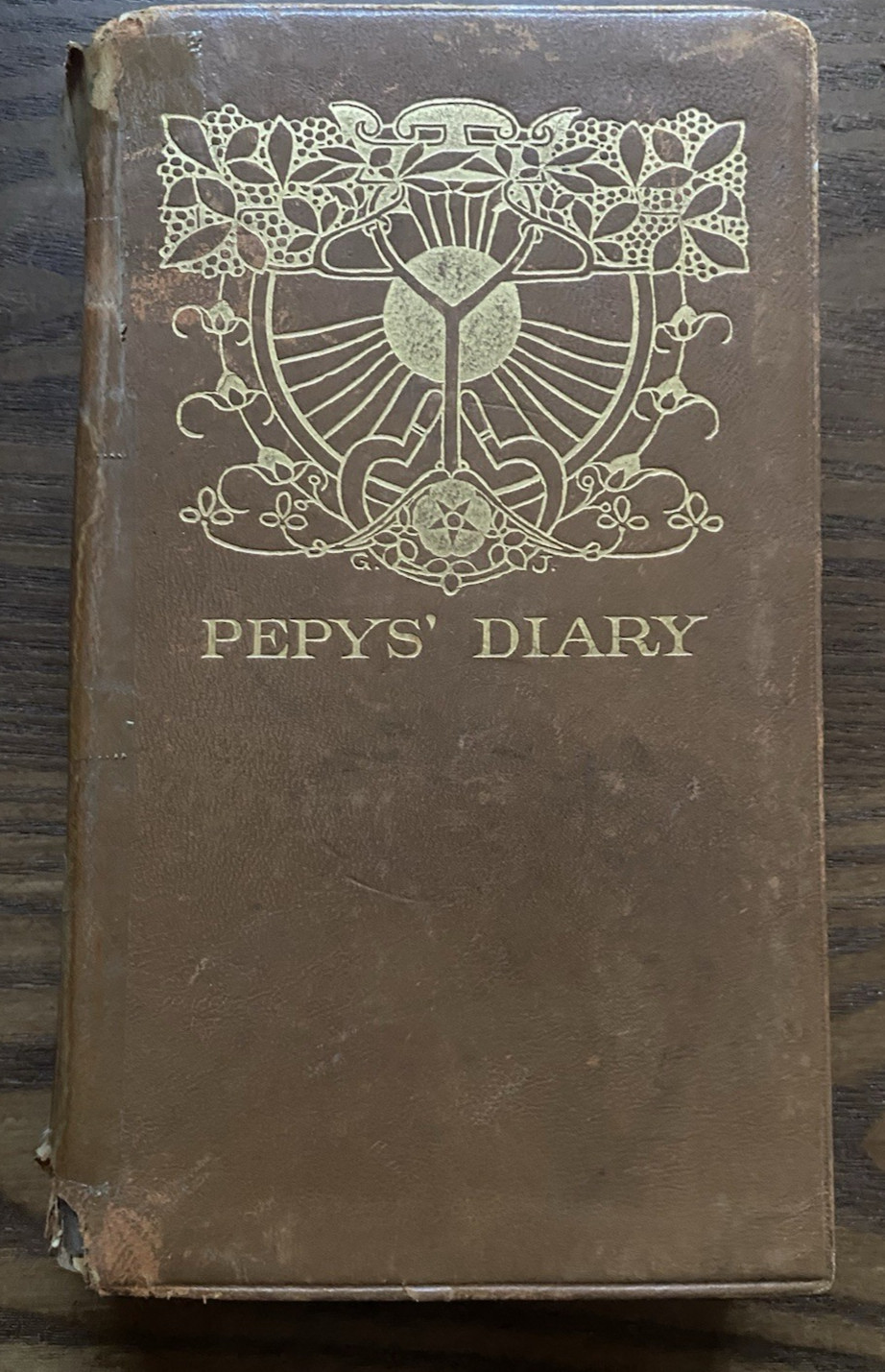Diary of Samuel Pepys c1900 Lord Braybrooke Art Nouveau Gilt Cover Worn