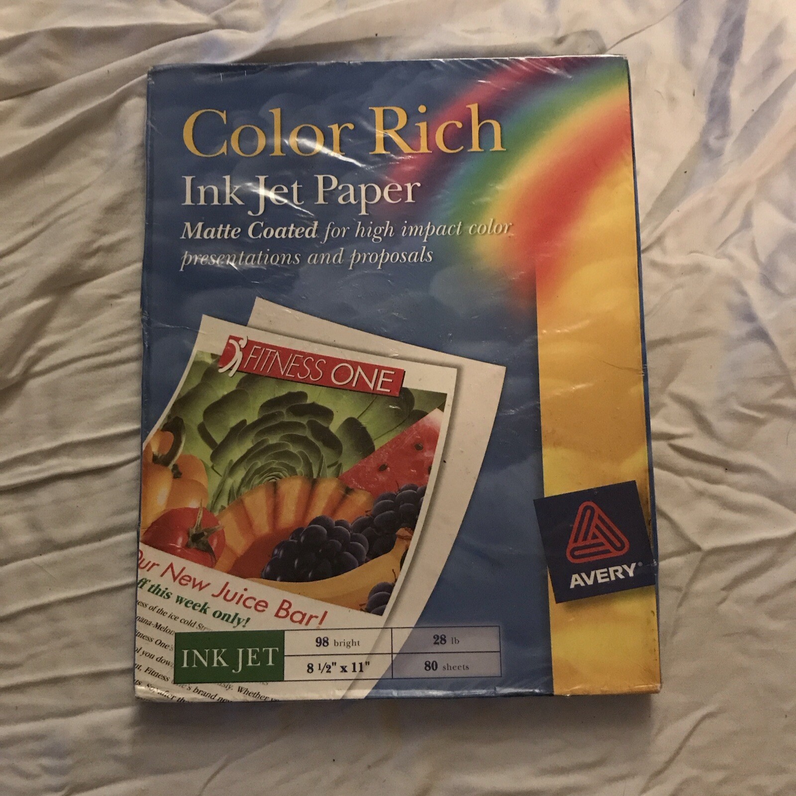 Avery Color Rich/Matte Coated Inkjet Paper 98 Bright 28LB 80Sheets 8.5″ x 11″