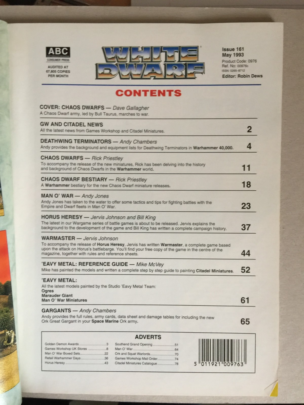 White Dwarf x5 early Issues 171,172,173,178,186 Mar94-Aug95