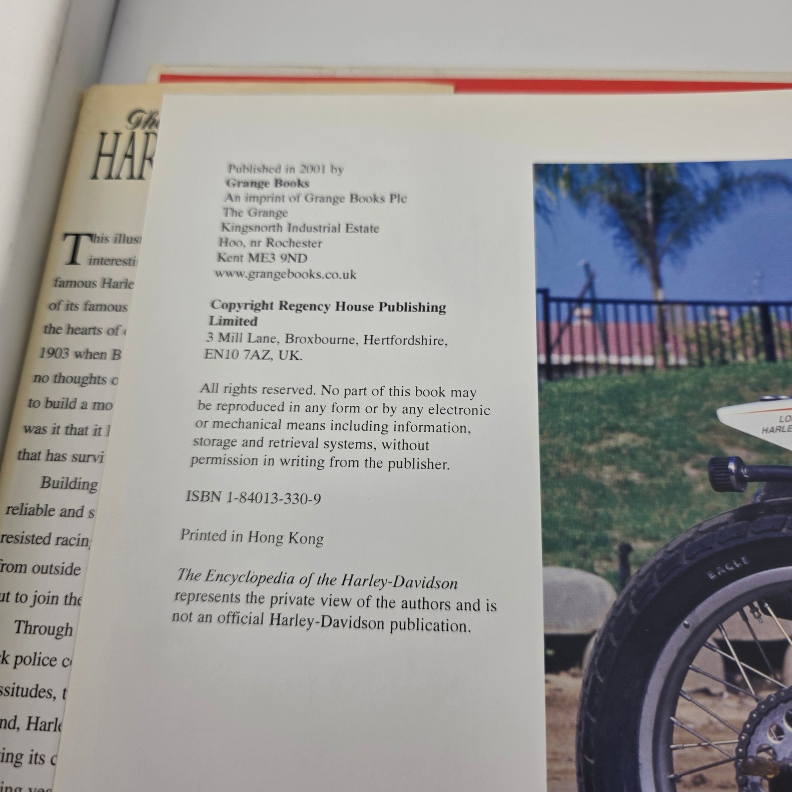 The Encyclopedia of the Harley-Davidson Hardcover Peter Henshaw Ian Kerr 2001