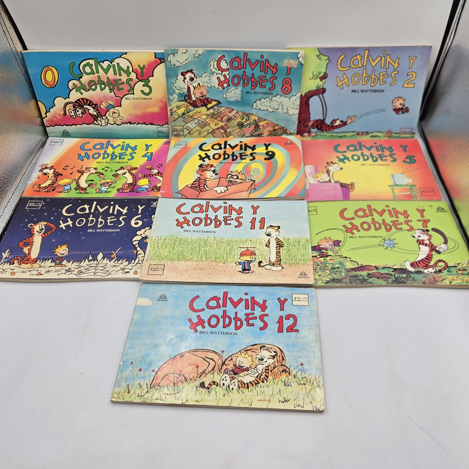 Lot of 10 Vintage Calvin & Hobbes Cartoon Collections Bill Watterson PB SPANISH
